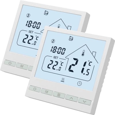 MKSS® Thermostaat voor cv - Draadloos met Wifi - Met App - Wit
