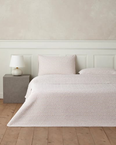 English Home Belle Band Bedsprei 200x220 cm – 2-persoons – Multifunctionele Sprei – Polyester – Roze