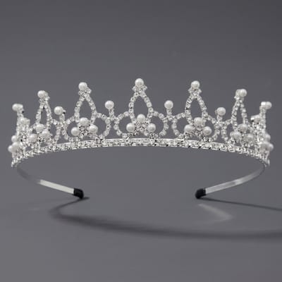 Kroon voor dames-Prinsessenkroon-Diadeem-Kroon-Strass-Elegant en Duurzaam - Geschikt voor Verschillende Gelegenheden-Haarsieraad-Stijl 30