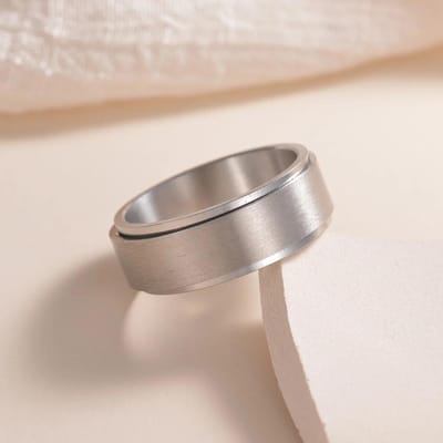 Mode Roestvrij Staal Angst Fidget Spinner Ringen voor Mannen Vrouwen Coole Draaiende Roteerbare Ringen Anti Stress Bruiloft Sieraden 12