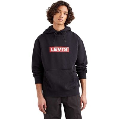 Levis Heren Grafische Relaxed Fit Hoodie (Zwart)