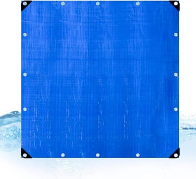 Zwembad Grondzeil - Vloerbescherming Zwembad - Zwembad Onderhoud - Omkeerbaar Dubbelzijdig - 2 m x 4 m - Blauw Oranje