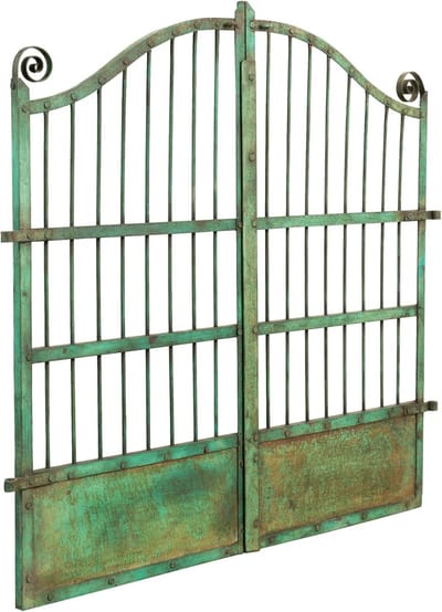 IJzeren Tuinpoort - Smeedijzeren poort - Tuin Afscheiden - Handgesmeed vakmanschap - 115x115 cm - Groen
