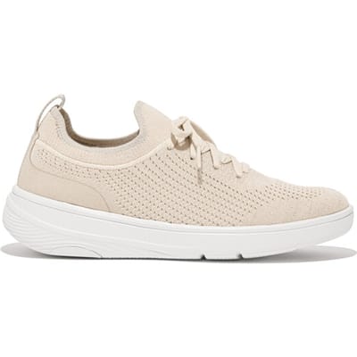 FitFlop Super-Q Knit Slip-On Laced Sneakers Vrouwen - Paris Beige