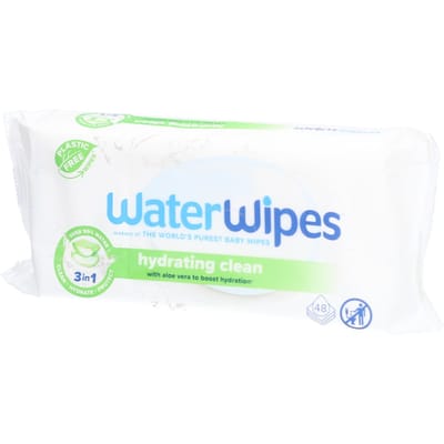 WaterWipes Hydrating Clean Billendoekjes – 12 Pack – 720 Babydoekjes met Aloe Vera