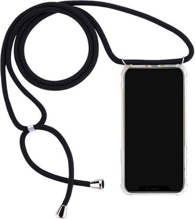 LuxeBass Hoesje geschikt voor Samsung Galaxy A53 5G met koord - draagriem - nek - kettinghoesje - Antishock - Transparant