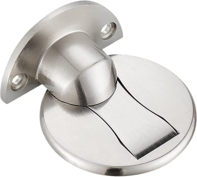Magnetische Deurstopper - Deurvastzetter - Deuren Open Houden - Vloer- of Muurmontage - 6 cm - Zilver