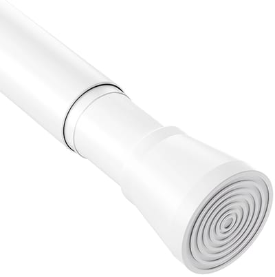 SnelShoppen - Telescopische Douchegordijnstang Deur - Uitschuifbare Gordijnroede zonder Boren - Spanningsstaven voor Badkamer - Wit - 85-190cm - 25mm