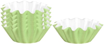 QTTVBTNA 100 stuks cupcakevormpjes - cakevormpjes - bak - Mini cupcakes en muffins - decoratie - Oliebestendig - Voor feestjes en thuisbakken- groen