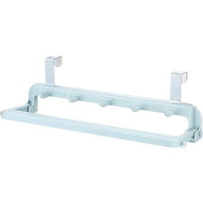 Opvouwbaar Opbergrek met 9-haaks Multifunctionele Deurhaak Ruimtebesparende Deurhanger white