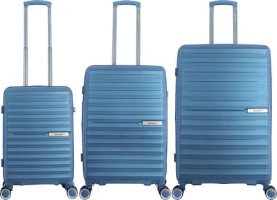 Saxoline Blue - Resort | Harde koffer set / Trolley set / Reiskoffer set - S/M/L - Blauw - Blauw / Set