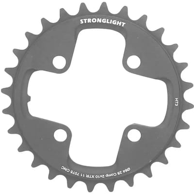 Dubbel ongedraaid MTB kettingblad Stronglight 4BRA XTR M980 HT3 10V.