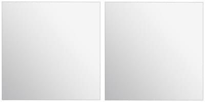5Five Plak spiegel tegels - 2x stuks - glas - zelfklevend - 40 x 40 cm - vierkant - muur/deur/wand