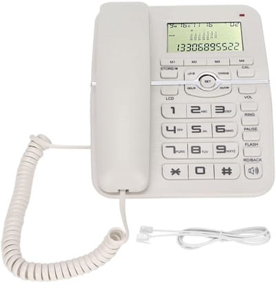 Golden crown - Vaste Telefoon - Nummerherkenning - Luidspreker - Wit - Multifunctionele Telefoon - Desktopelegant - Geschikt voor Thuisgebruik
