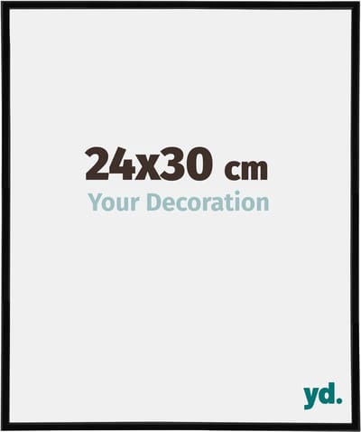 Your Decoration - Fotolijst 24x30 cm - Kunststof - Zwart Hoogglans - Annecy