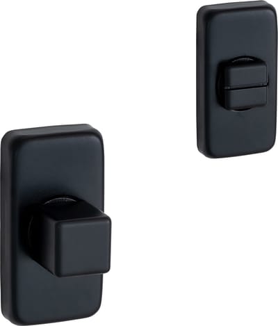 ELIOT® rechthoekig WC / badkamer rozet - mat zwart - incl. bevestigingsmateriaal