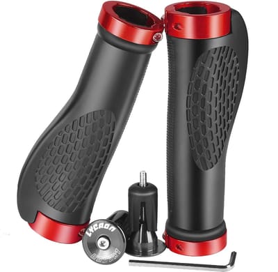 Ergonomische Fiets Handvatten met Aluminium Eindkappen - Ideaal voor MTB, BMX, Mountain en Urban Fietsen