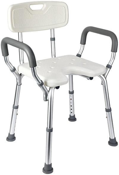 Douchestoelen - Douchestoel met armleuning - Douchekruk - In Hoogte Verstelbaar - Antislip - Max 150 Kg