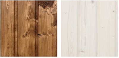 Timbela DKMT01-DARKOAK/WHITE - Houtimpregneringsset voor binnen- en buitendecoratie: 5L wit + 5L donker eiken impregneermiddel + GRATIS borstelset
