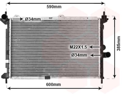 Van Wezel - RADIATOR VOOR OPEL ASTRA F 1991-1998 1300166