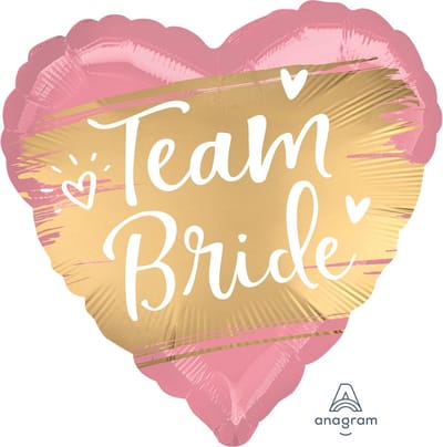 Amscan Folieballon Satin Gold Team Bride 43 Cm Roze