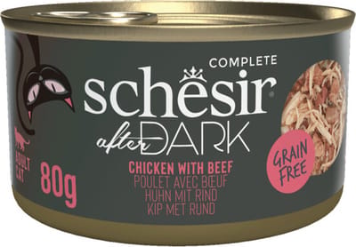 Schesir After Dark Bouillon Kip & Rund - 12 x 80 gr - Voordeelverpakking