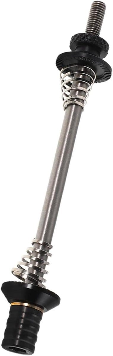 Fiets Snelspanner - Wielassen - Snelle Wielwissels - Aluminium Titanium Mix - 11.5cm Lengte - Zwart