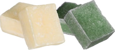 Ideas4seasons Amberblokjes/geurblokjes - dennen en cashmere - 6x stuks - huisparfum