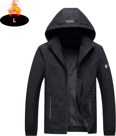 Livano Windjas Heren - Parka - Lente & Herfst - Jas - Volwassen - Windjack - Windbreaker - Outdoor - Zwart - L