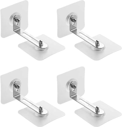 Set van 4 Wandbeugels voor Meubels, Veiligheidsankers voor Kinderen en Huisdieren, Anti-Tilt Bevestigingen zonder Boren, Meubelbescherming en Stabiliteit