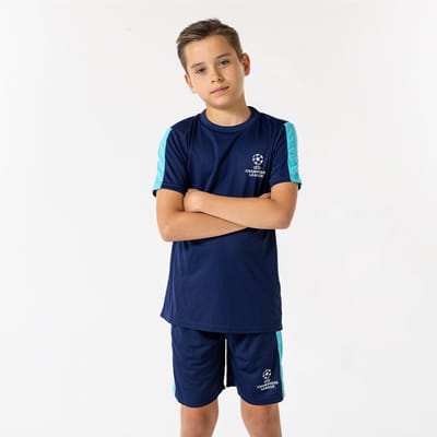 Champions League Voetbaltenue Kinderen - Maat 116 t/m 164 - Navy - Sportkledingset - Voetbalshirt & Broekje - Jongens & Meisjes - Officiële UEFA Merchandise