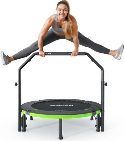 Opvouwbare Mini Trampoline 40 Inch - Fitness Trampoline met Handgreep