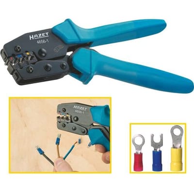 Hazet 4656-1 4656-1 Krimptang Geïsoleerde kabelschoenen, Geïsoleerde kabelverbinders 0.5 tot 6 mm²