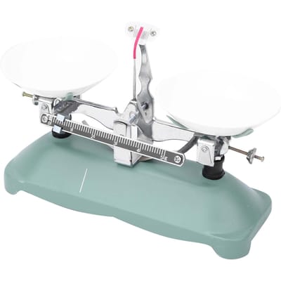 Mechanische Balansschaal Schaal met Gewichtskit Chemie Natuurkundig Experiment Accessoire 100g gray