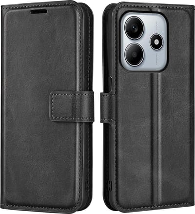 Coverup Hoesje - Geschikt voor Xiaomi Redmi Note 14 5G Hoesje - Coverup Deluxe Book Case - Zwart