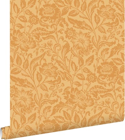 ESTAhome behang vintage bloemen oranje - 50 x 900 cm - 131681
