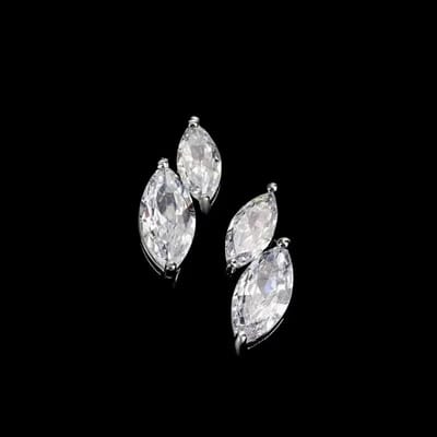 Victoria Valenza 925 Sterling Zilveren Oorbellen met Zirkonia Stenen - Oorknoppen - 925 sterling zilver - Zilverkleurig - Zirkonia