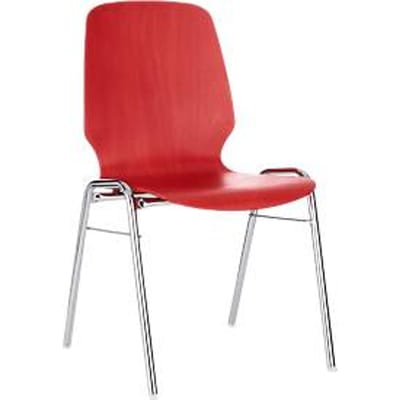 Kuipstoel 710 – hout – stapelbaar - rood