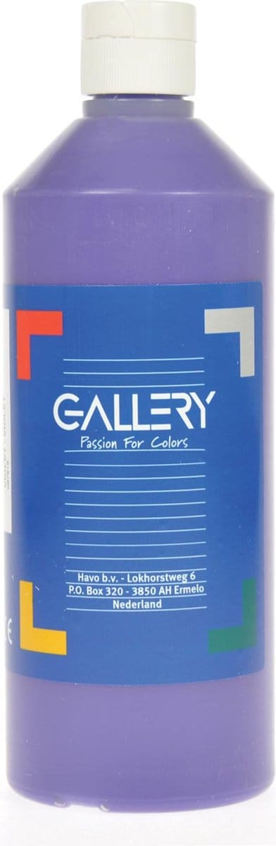 Gallery plakkaatverf, flacon van 500 ml, paars 6 stuks