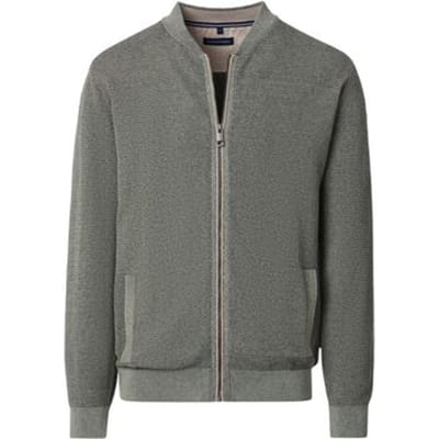 CASAMODA Vest Zip Structure Groen - Maat XXL - Heren