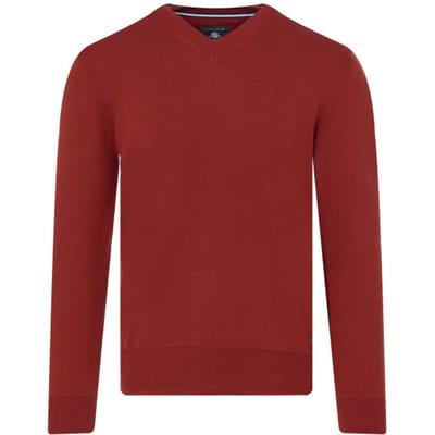 Campbell Trui V-hals Heren Rood