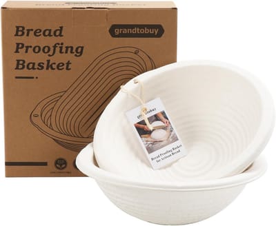 Ronde Broodmandjes Set van 2 voor Zuurdesem Bakken