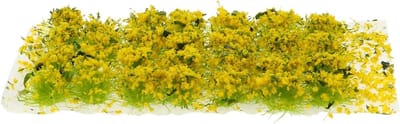 Natuurlijke Grasbundel voor Modelbouw en Terrain, Statisch Gras voor Tafelspellen, Landschapsdecoratie, Gele Bloemen