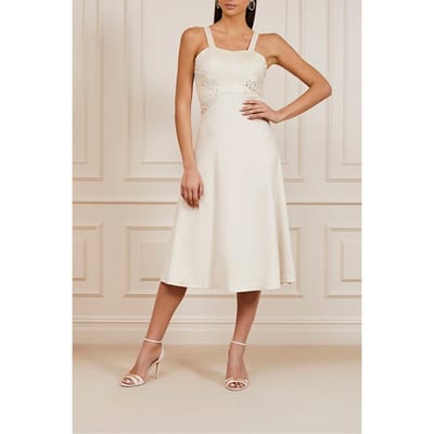 GUESS Marciano By  Lorraine Dress Ivory Bone Taglia: XXS | Abiti Midi Outlet | Donna | Bianco