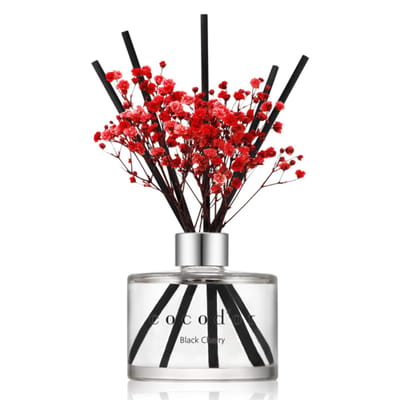 Cocodor Geurstokjes met rode droogbloemen Black Cherry - 200 ml