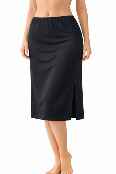 J&C Underwear Lange dames onderrok 5569 (jupon) – anti-statisch – lang 65cm - Zwart - maat S
