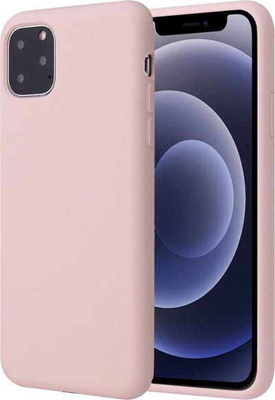 Hoesje geschikt voor iPhone 13 Pro - Matte Back Cover Microvezel Siliconen Case Hoes Roze