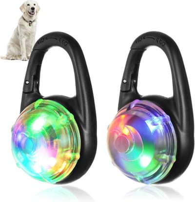 2 Stuks LED Hondenhalsband met 3 Verlichtingsmodi, Veiligheidslicht voor Nachtwandelen en Hardlopen, Groen