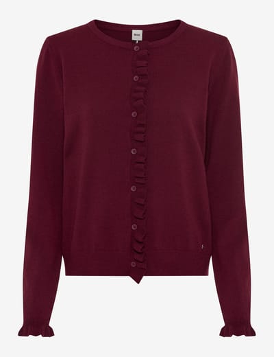 Slim fit gebreid jack van mix van scheerwol en kasjmier model 'ANN'