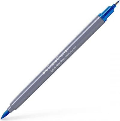 Faber-Castell - Duo aquarel marker - Goldfaber - azuurblauw 449 - brush / 0,6mm - FC-164649